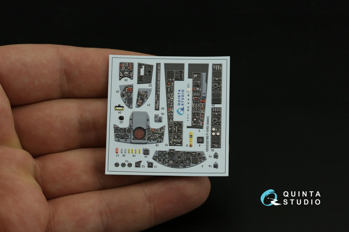 Intérieur coloré imprimé en 3D sur papier décalcomanie Quinta Studio QDS-32180 F-104S (Italeri) (petite version) 1/32 – Bild 5
