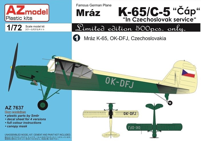 AZ Modèle AZ7637 Mraz K-65/C-5 &amp;quot;Cáp&amp;quot; &amp;quot;En service tchécoslovaque&amp;quot; 1/72