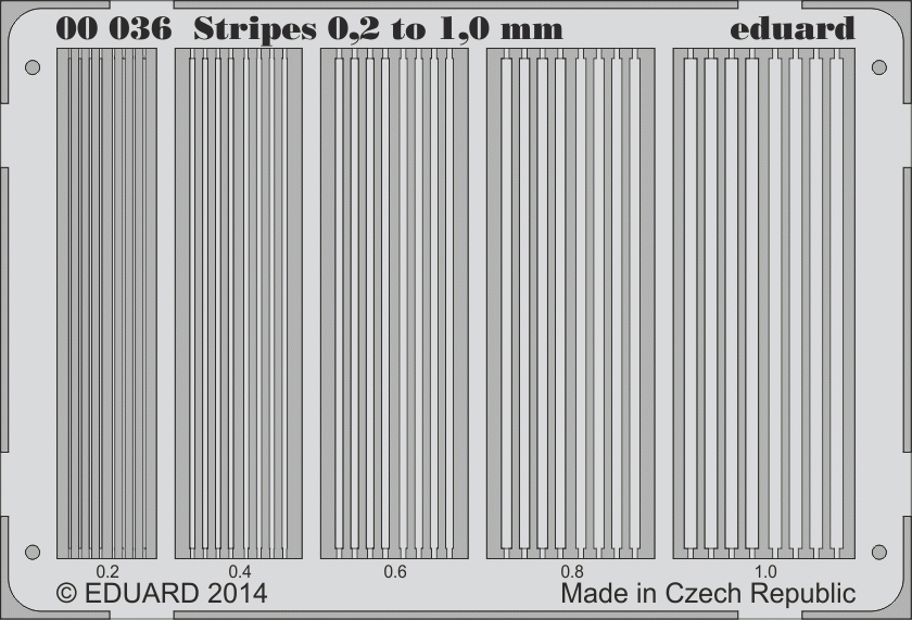 Bandes Eduard 00036 de 0,2 à 1 mm