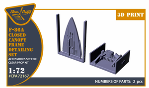Clear Prop! CPA72167 Kit de détails pour la structure de la verrière du F-86A (kits CP au 1/72)