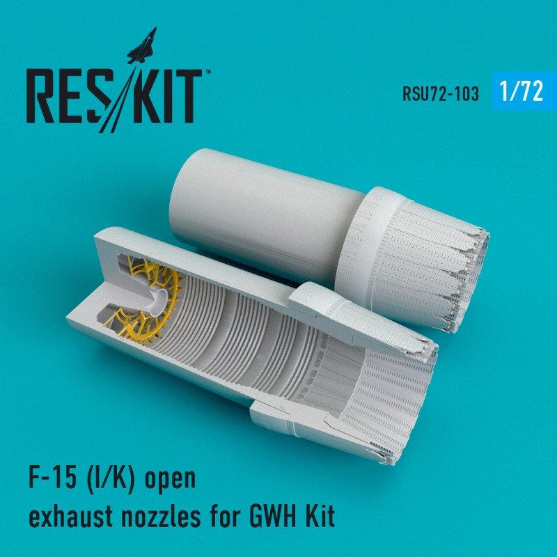 RESKIT RSU72-0103 F-15 I tuyères d'échappement ouvertes pour Great Wall Hobby 1/72 