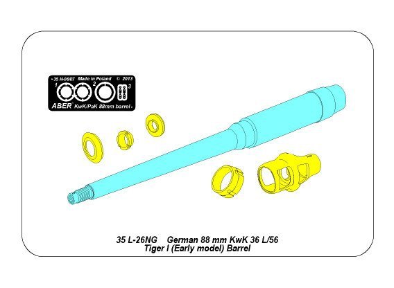 Aber 35L-026n Canon allemand de 88 mm KwK 36 L/56 Tiger I (modèle ancien) (1/35) – Bild 6