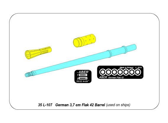 Aber 35L-107 Canon allemand 3,7 cm Flak 42 (1/35) – image 11