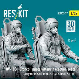 RESKIT RSF32-0077 Pilotes d&amp;#39;OV-10D « Bronco » assis dans des sièges éjectables (2 pièces) (uniquement pour RESKIT RSU32-0169 et RSU32-0170) (Impression 3D) 1/32 – image 2