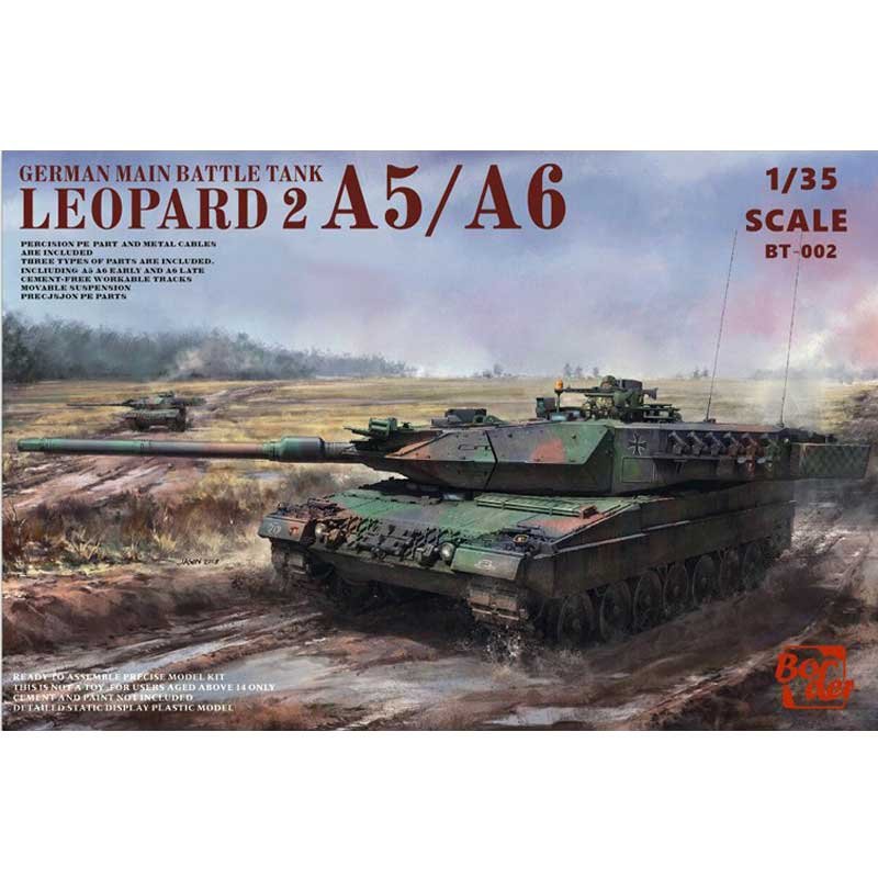 Maquette Border BT-002 Leopard 2A5/A6 Early &amp; 2A5/2A6 Late 3 en 1 1/35
