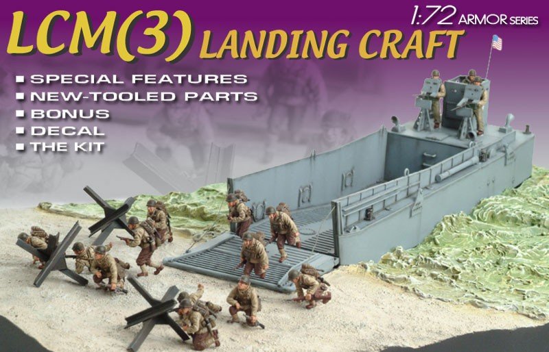 Dragon 7257 LCM(3) Landing Craft avec la 29e division d&amp;#39;infanterie (1/72) – immagine 2