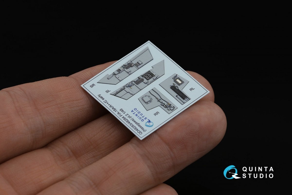 Quinta Studio QD48283 F/A-18A / C early 3D-Printed &amp;amp; coloured Interior on decal paper (Hasegawa) 1/48 – zdjęcie 4