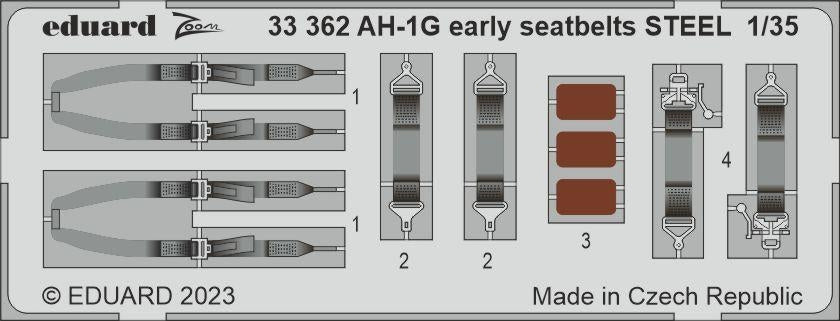 Eduard 33362 AH-1G ceintures de sécurité de première génération ACIER ICM 1/35