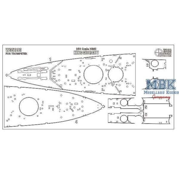 Wood Hunter W35093 HMS King George V (Trumpeter 80605) 1/350