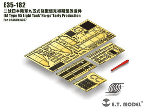 ET Modèle E35-182 IJA Type 95 Char léger &amp;quot;Ha-go&amp;quot; Production précoce (Pour DRAGON 6767) (1/35)