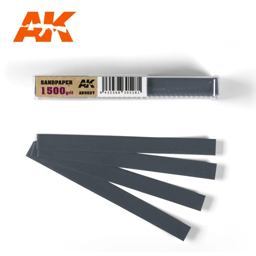 AK Interactive AK9027 PAPIER DE SABLAGE GRAIN 1500 (HUMIDE)