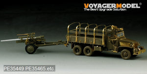 Maquette Voyager PE35449 Seconde Guerre mondiale, canon antichar américain M5 de 3 pouces avec obusier M1 ou de 105 mm, affût M2A1, kit 2 en 1 pour AFV CLUB 35S64 et 35160, échelle 1/35 – Bild 12
