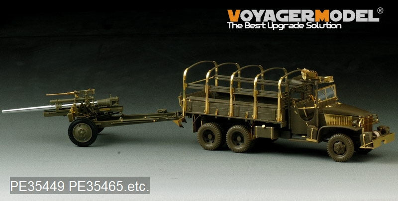 Maquette Voyager PE35449 Seconde Guerre mondiale, canon antichar américain M5 de 3 pouces avec obusier M1 ou de 105 mm, affût M2A1, kit 2 en 1 pour AFV CLUB 35S64 et 35160, échelle 1/35 – Bild 12