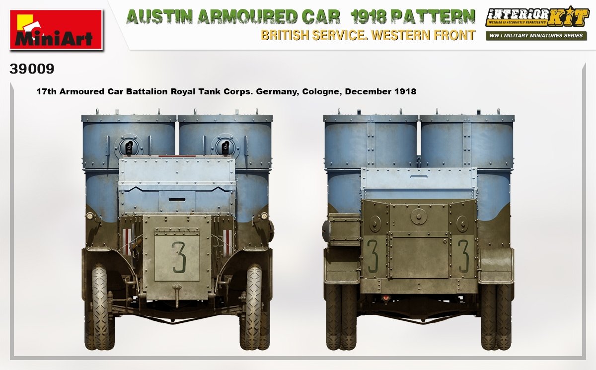 Miniart 39009 Voiture blindée Austin modèle 1918. Service britannique. Front de l&amp;#39;Ouest. Maquette intérieure 1/35 – immagine 15