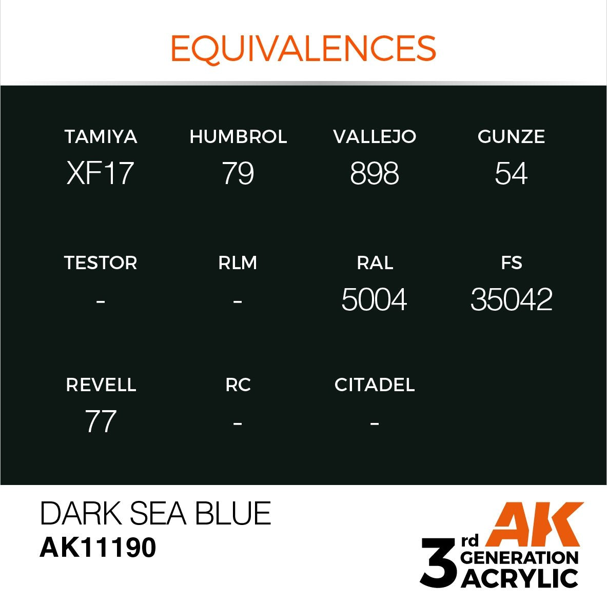 AK Interactive AK11190 BLEU MER FONCÉ – STANDARD 17 ml – image 3
