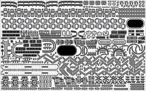 Pontos 37025FN IJN Musashi 1944 Detail up set Advanced Hinoki Tone Deck 1/350 – zdjęcie 17