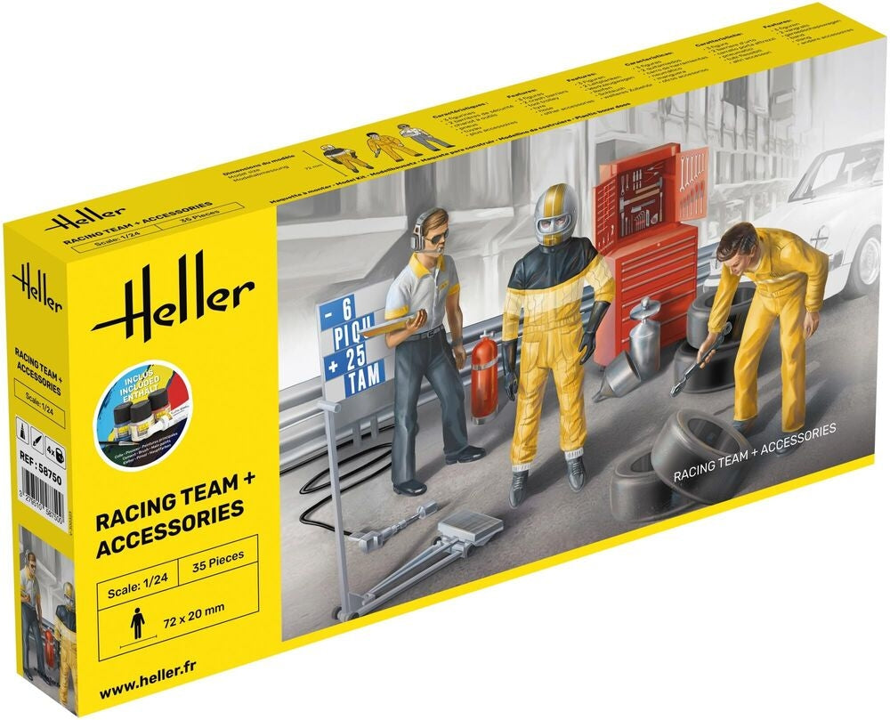 Heller 58750 Racing Team et accessoires - Kit de démarrage 1/24