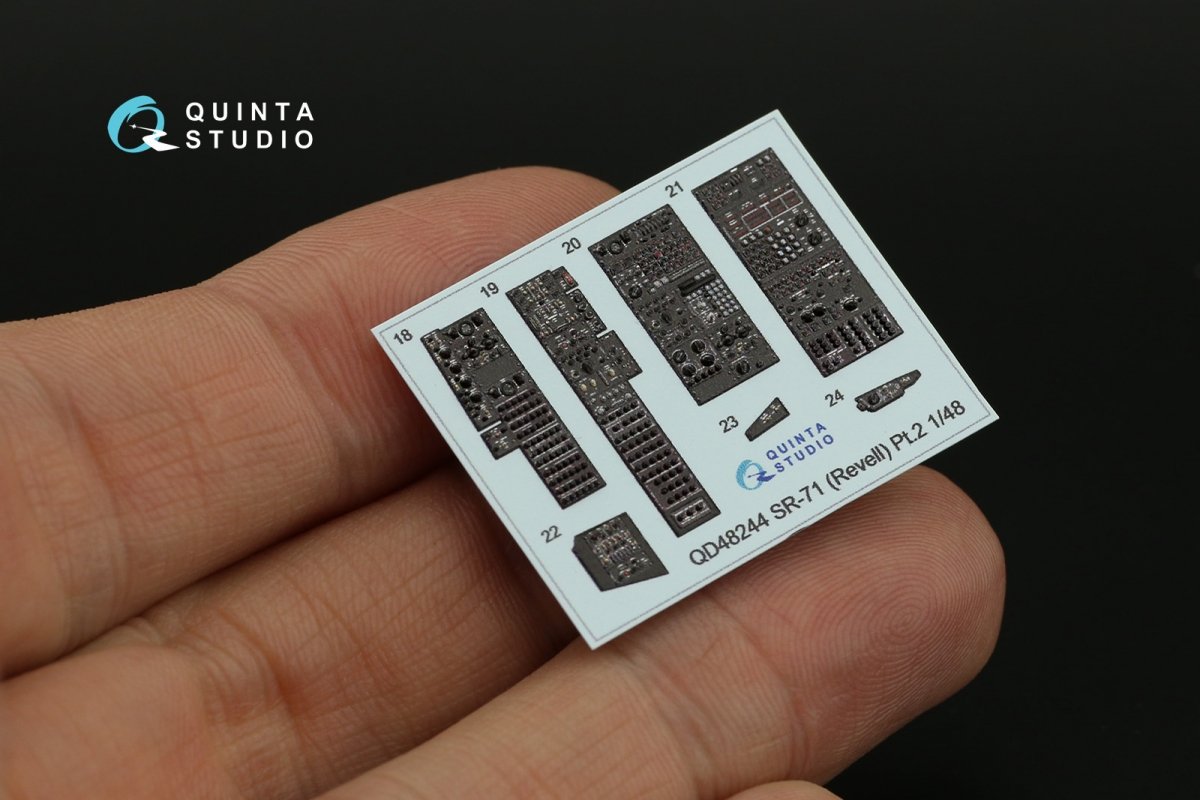 Intérieur imprimé en 3D et coloré sur papier décalcomanie Quinta Studio QD48244 SR-71A (Revell) 1/48 – immagine 12