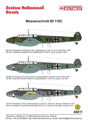 Techmod 48011 - Messerschmitt Bf 110C 1/48 – image 2