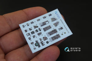 Intérieur imprimé en 3D et coloré sur papier décalcomanie Quinta Studio QD72025 F-14A (pour kit GWH) 1/72 – Bild 3