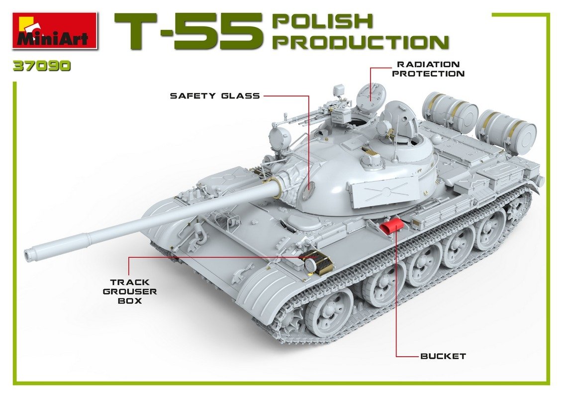 MiniArt 37090 T-55A POLISH PRODUCTION 1/35 – zdjęcie 2