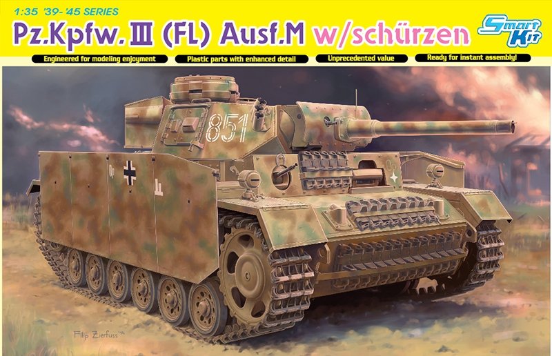 Dragon 6776 Pz.Kpfw.III FL Ausf.M avec schurzen (1/35)