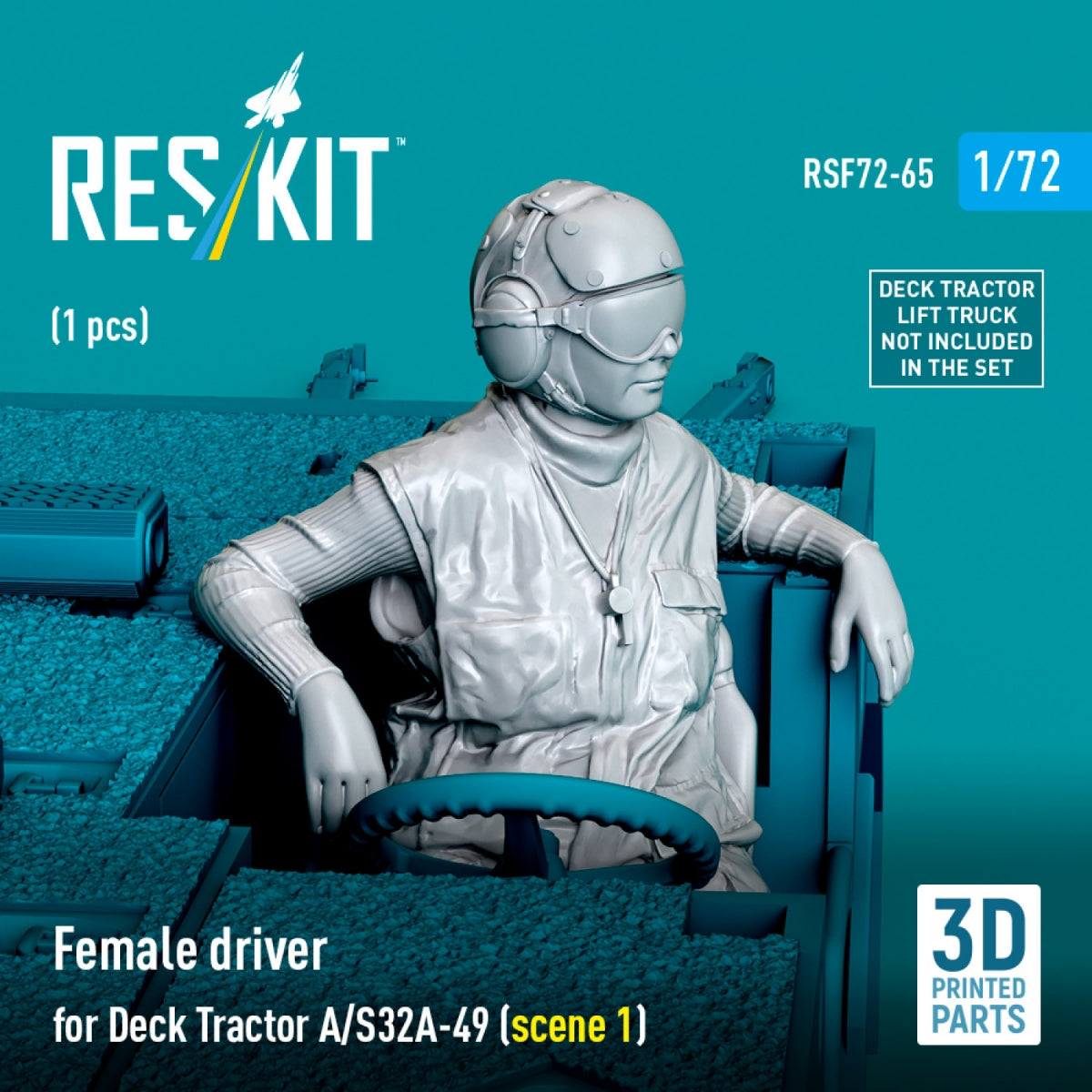 RESKIT RSF72-0065 Conductrice pour tracteur de terrassement A/S32A-49 (scène 1) (1 pièce) (Impression 3D) 1/72