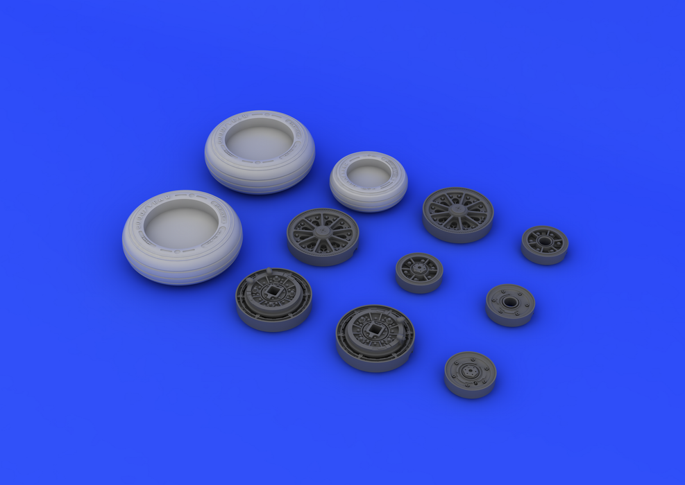 Roues de train d&amp;#39;atterrissage Eduard 632046 F-104 fin 1/32 (ITALERI) – immagine 4