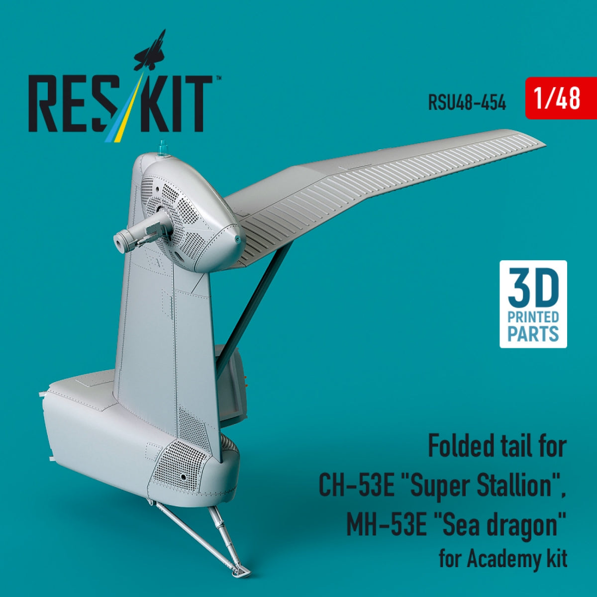 RESKIT RSU48-0454 Empennage repliable pour CH-53E « Super Stallion », MH-53E « Sea Dragon » pour maquette Academy (impression 3D) 1/48 – image 3