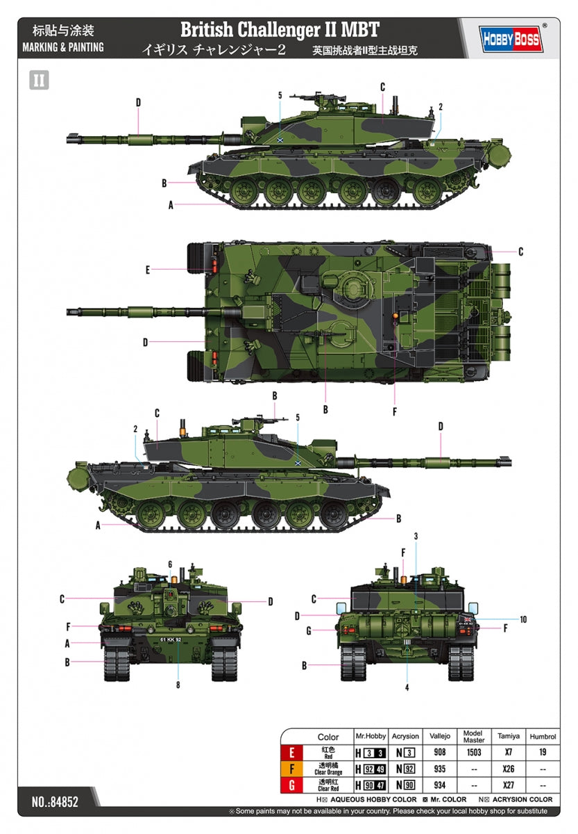 Hobby Boss 84852 Challenger II Char de combat principal britannique 1/48 – Bild 5