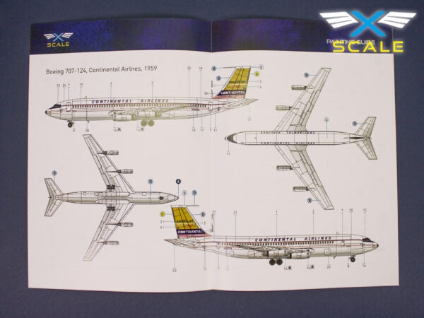 Maquette X-Scale 144008 B707-124 Avion de ligne long-courrier à fuselage étroit Continental 1/144 – image 3