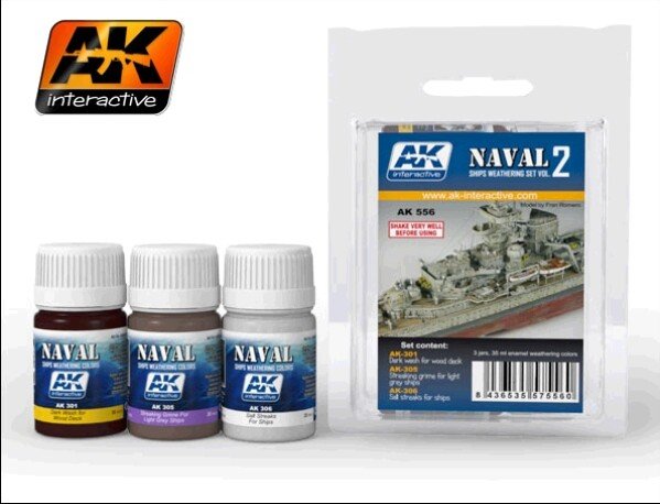 AK Interactive AK556 Kit de vieillissement pour navires Vol.2 
