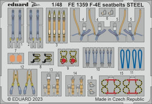 Ceintures de sécurité Eduard FE1359 F-4E en acier MENG 1/48