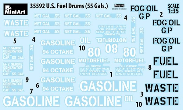 MiniArt 35592 U.S. FUEL DRUMS 55 GALS. 1/35 – zdjęcie 7