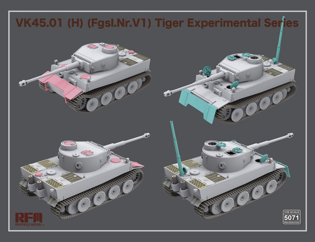 Modèle Rye Field 5071 VK45.01(H) (Fgsl.Nr.V1) Série expérimentale Tiger 1/35 – Bild 5