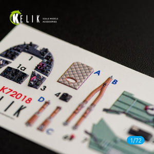KELIK K72024 HAWKER TYPHOON MK.IB DÉCALCOMANIES 3D INTÉRIEURES POUR KIT AIRFIX 1/72 – immagine 4