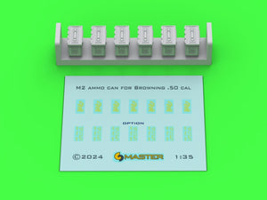 Boîtes de munitions Master GM-35-068 M2 pour fusil Browning M2 .50 - Utilisées pendant la Seconde Guerre mondiale (6 pièces) - FERMÉES 1/35 – immagine 4