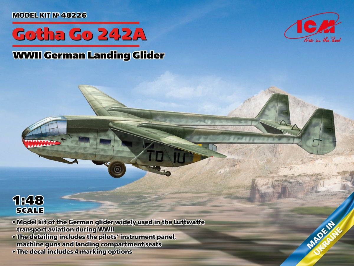 ICM 48226 Gotha Go 242A Planeur d&amp;#39;atterrissage allemand de la Seconde Guerre mondiale 1/48