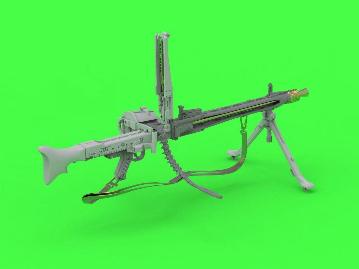 Master GM-35-024 MG-42 - Mitrailleuse allemande (7,92 mm) - Fusil complet - Comprend des pièces tournées, en résine et photogravées (1 pc.) 1/35 – image 4