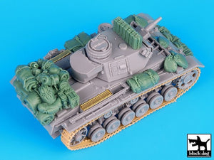 Ensemble d&amp;#39;accessoires Black Dog T72037 pour char allemand Pz.Kpw III Ausf.N DAK au 1/72 (Dragon)