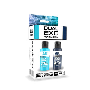 AK Interactive AK1584 DUAL EXO SCENERY SET 25 – 25A LIGHT CIANITE &amp;amp; 25B DARK CIANITE