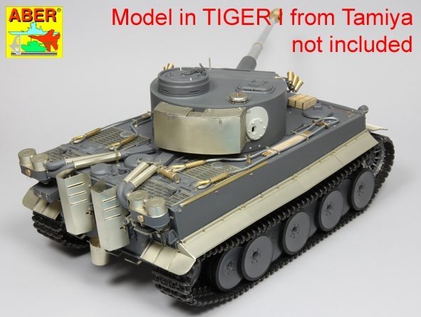 Aber 16143 Tiger I, E Tunisien avec 501e bataillon - garde-boues latéraux 1/16 – immagine 7