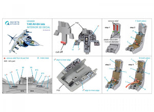 Intérieur imprimé en 3D et coloré sur papier décalcomanie Quinta Studio QD48292 AV-8A Late (Kinetic) 1/48 – image 7