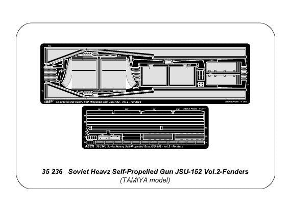 Aber 35236 Canon automoteur lourd soviétique JSU-152 - vol. 2 - ensemble supplémentaire - garde-boue (1/35) – Bild 5