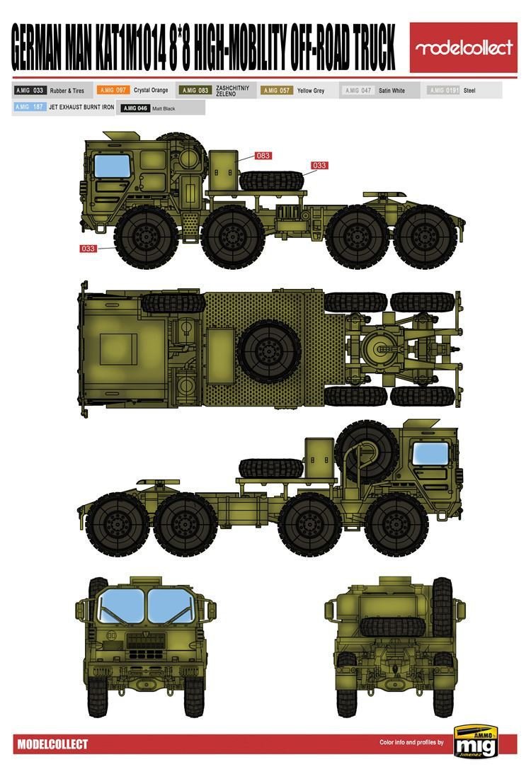 Modelcollect UA72132 Camion tout-terrain allemand MAN KAT1M1014 8x8 HAUTE MOBILITÉ (1/72) – Bild 5
