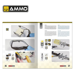 AMMO de Mig Jimenez 6604 SOLUTION BOOK 24 – Comment peindre et laquer des voitures miniatures (Livre multilingue) – immagine 3
