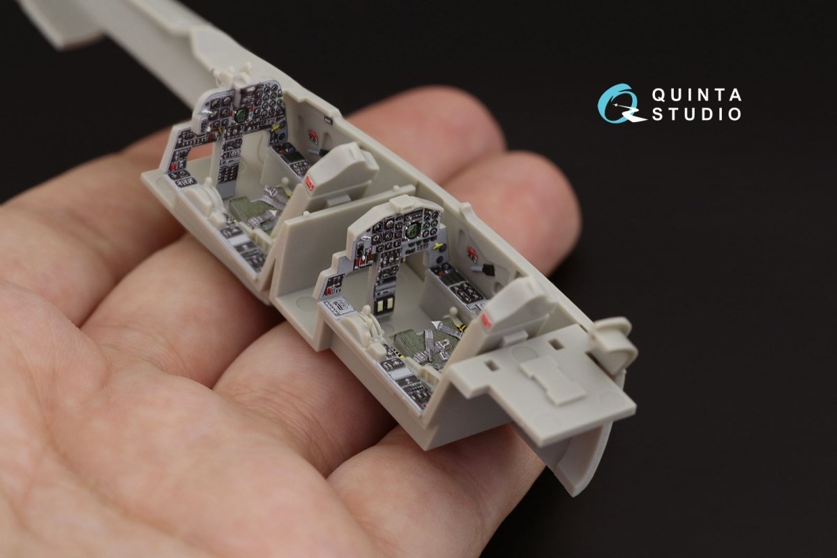 Intérieur imprimé en 3D et coloré sur papier décalcomanie Quinta Studio QD48197 pour F-5F Tiger II (pour AFV Club) à l&amp;#39;échelle 1/48 – immagine 3