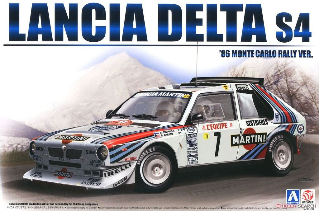 Beemax 24020 Lancia Delta S4 86 Rallye Monte Carlo 1/24