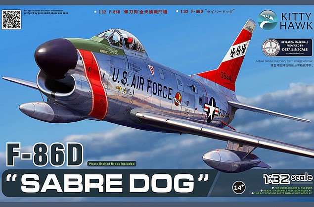 Kitty Hawk 32007 Sabre Chien F-86D 1/32