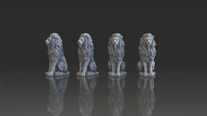 RT-Diorama 35666 Ensemble de statues de lions (4 pièces) 1/35  – Bild 2